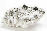 Sparkling Cubic Pyrite, Calcite, and Quartz Association - Peru #213657-1